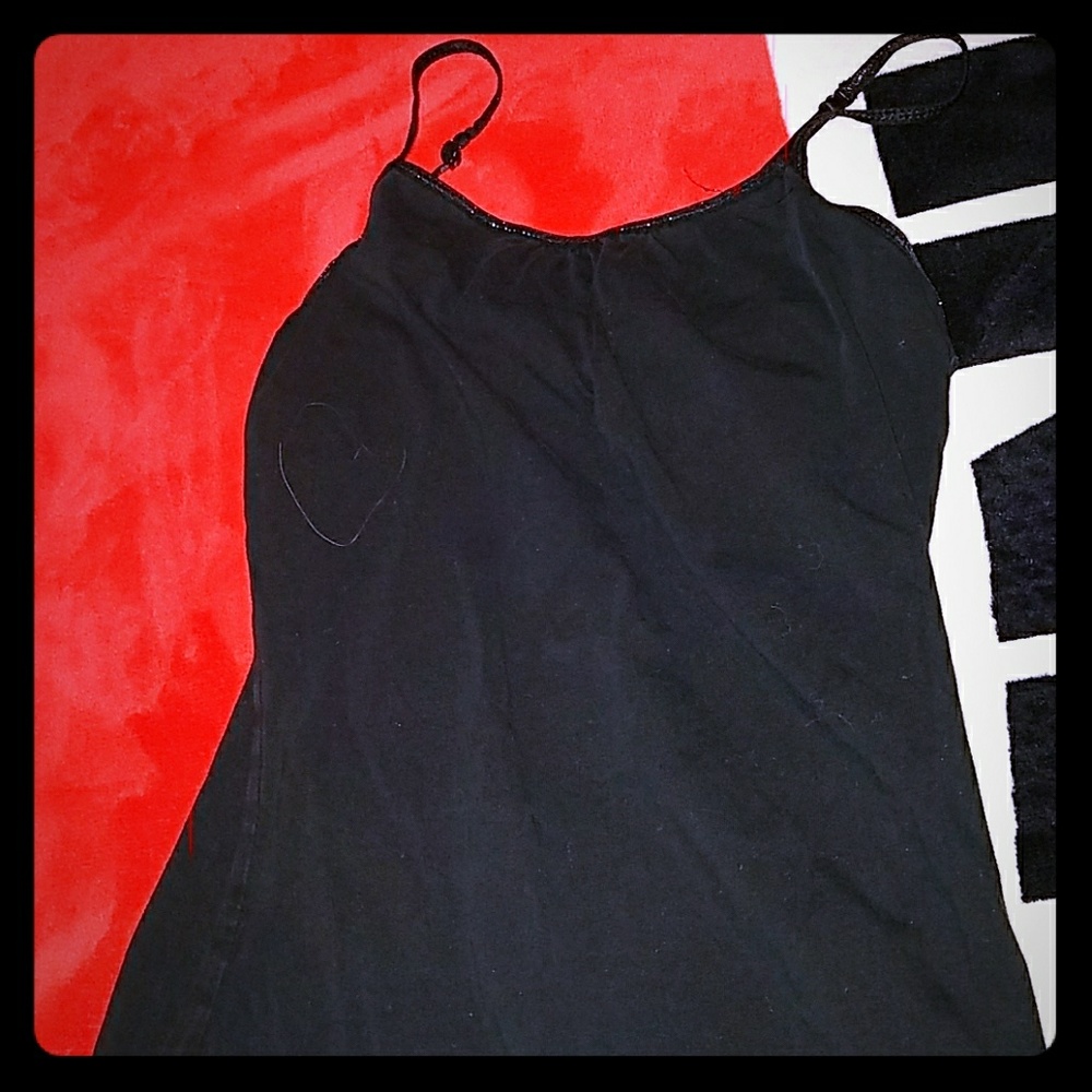 Black tank-top